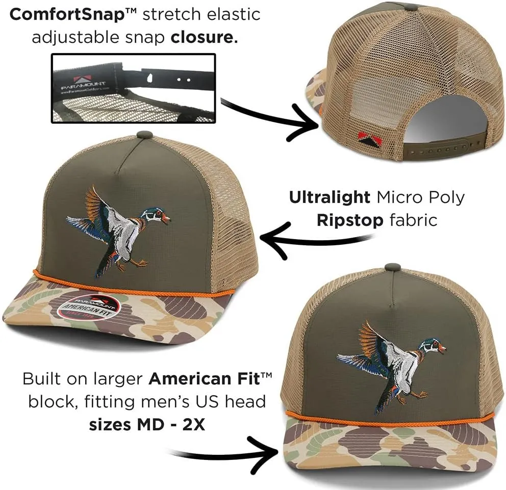 Paramount Outdoors Retriever Hunting Dog Hats for Men Performance Fabrics Stretch Elastic Snapback