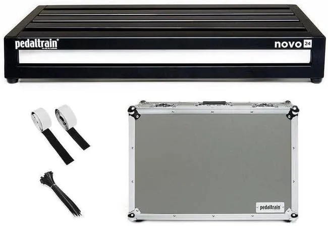 Pedaltrain NOVO 24 5-RAIL 24" x 14.5" PEDALBOARD w/Tour Case and Voodoo Lab Peda