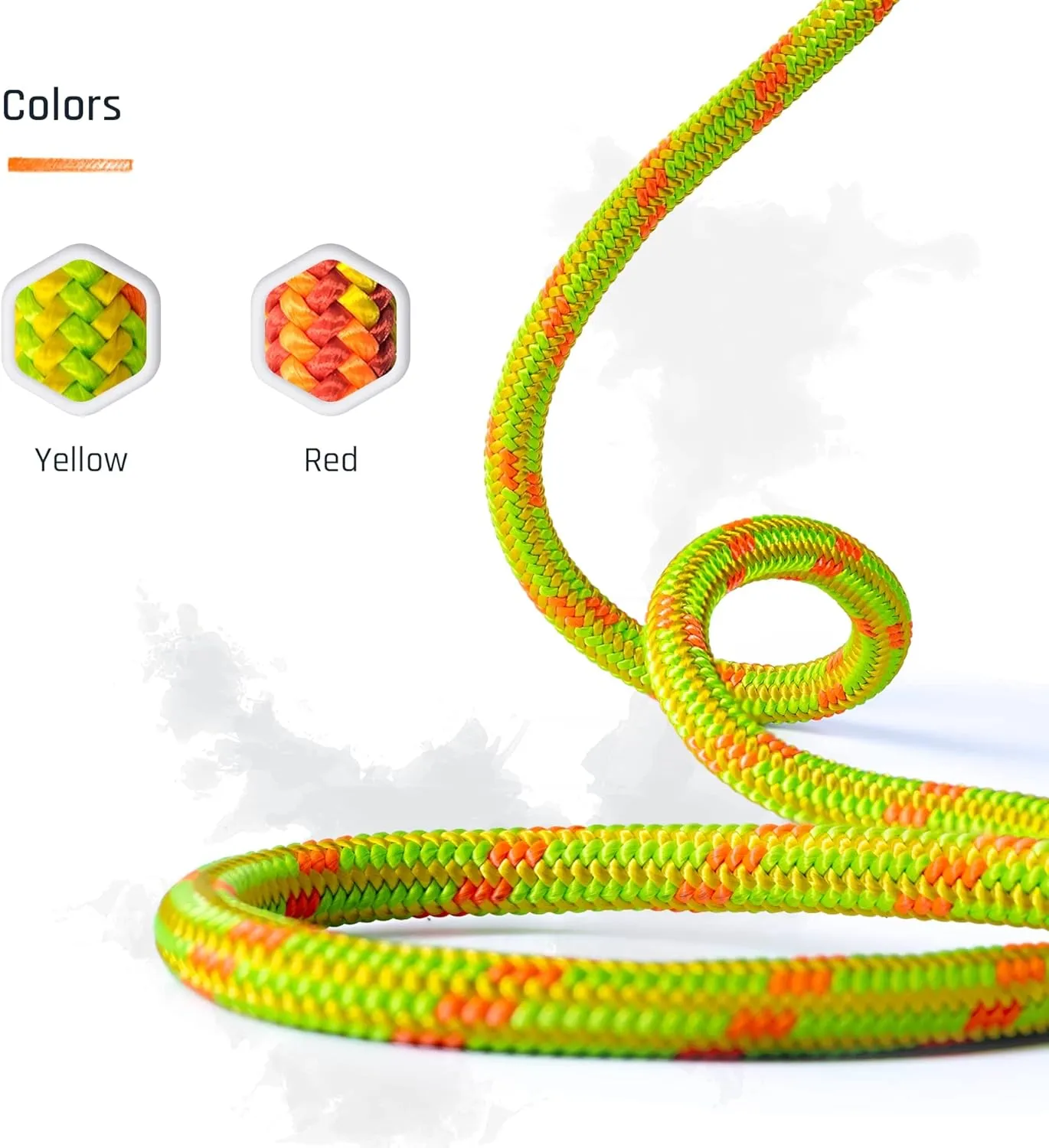 Pelican Rope Arborist Rope 11.8mm x 120Ft, USA Made High-Strength 24-Strands Static Climbing Rope - 5,400 lb Strength for Tree Climbing, Pulling, Outdoors & Swing - Red, Tight Spliced Eye