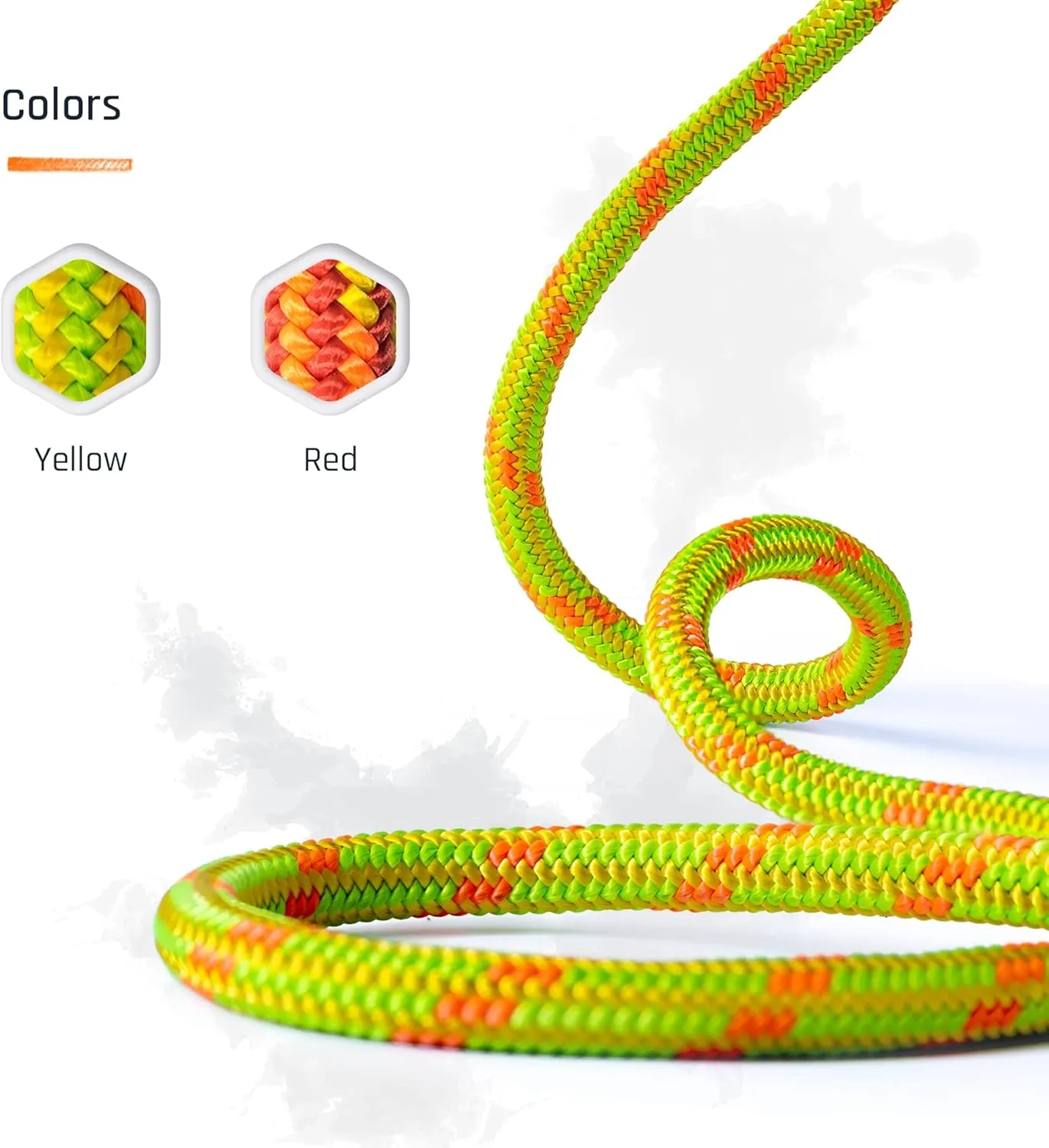 Pelican Rope Arborist Rope 11.8mm x 150Ft High-Strength 24-Strands Static Climbing Rope | 5,400 lb Strength for Tree Climbing, Pulling, Outdoors & Swing | Made in USA - Viper, Tight Spliced Eye