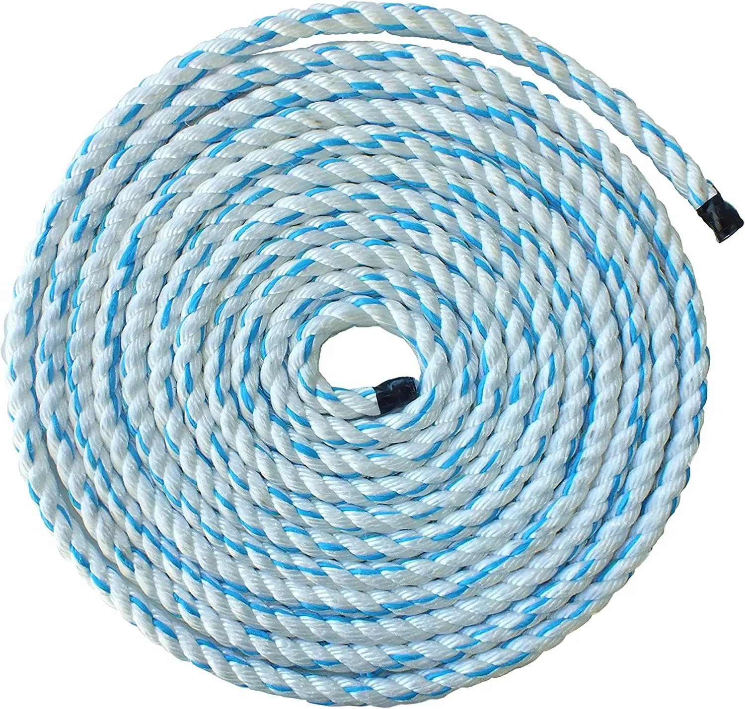 Pelican Rope Poly Dacron Rope (5/8 inch) – Twisted 3 Strand Composite Line with Polypropylene Core - Marine, Arborist, Commercial (Blue Tracer - 600 feet)