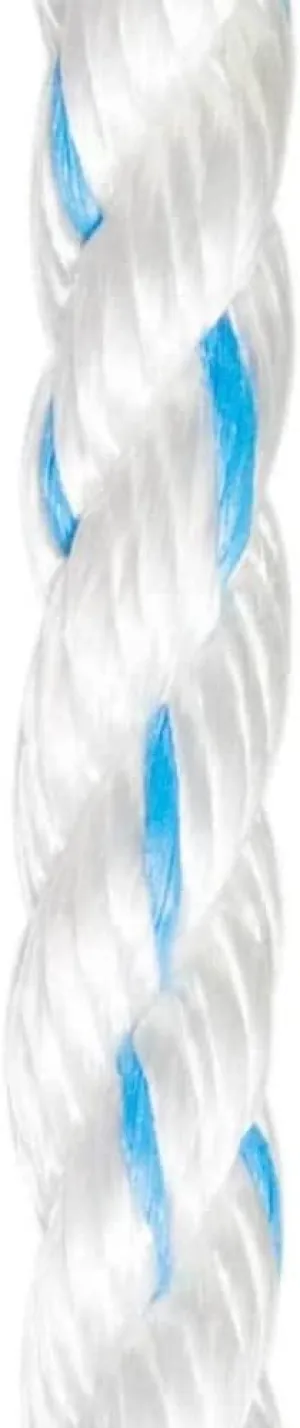 Pelican Rope Poly Dacron Rope (5/8 inch) – Twisted 3 Strand Composite Line with Polypropylene Core - Marine, Arborist, Commercial (Blue Tracer - 600 feet)