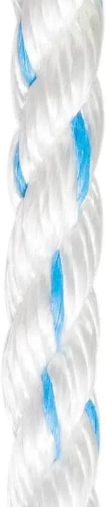 Pelican Rope Poly Dacron Rope (5/8 inch) – Twisted 3 Strand Composite Line with Polypropylene Core - Marine, Arborist, Commercial (Blue Tracer - 600 feet)