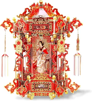 Piececool 3D Puzzles for Adults, Palace Lantern DIY 3D Metal Models Kit,Chinese Traditional Culture 3D Models Puzzle Fidget Toys Hobbies for Men, Great Christmas Birthday Gifts-257 Pcs