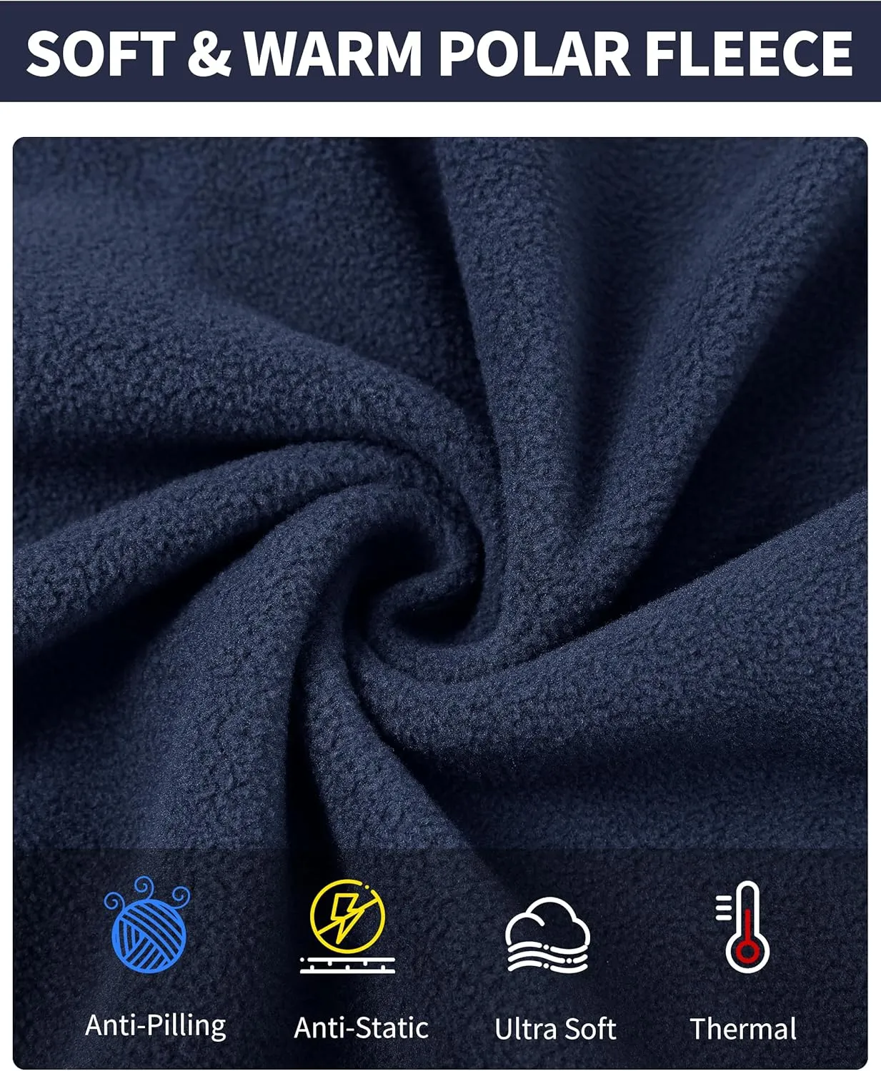 Pioneer Camp Mens Quarter Zip Pullover Fleece Sweater with Zipper Pocket Long Sleeve Sweatshirt Lightweight Thermal Jacket