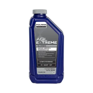Polaris AGL Extreme Full Synthetic Automatic Gearcase Lubricant and Transmission Fluid for Off Road Vehicle Transmissions, 1 Quart, Qty 1, for ATV UTV SxS Maintenance - 2891028