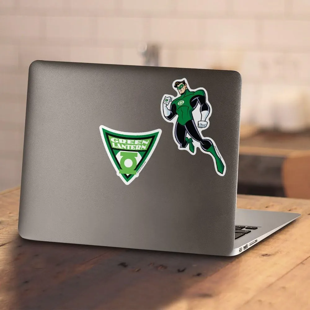 Popfunk Classic Batman: The Brave and The Bold Green Lantern Shield T Shirt & Stickers
