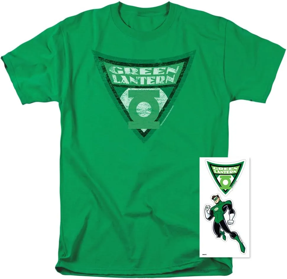 Popfunk Classic Batman: The Brave and The Bold Green Lantern Shield T Shirt & Stickers
