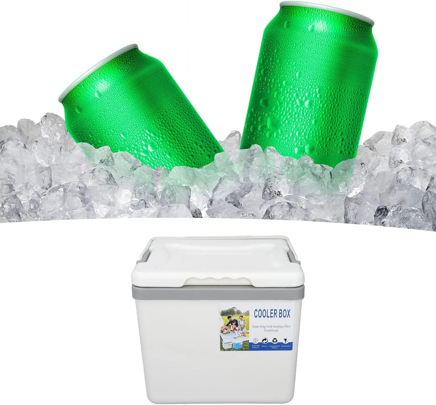 Portable Cooler Box, Insulated Hard Shell Cooler Box 6L for Picnic