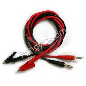 Power Supply Multimeter Alligator Testing Cord Lead Clip to Banana Plug cable 1M