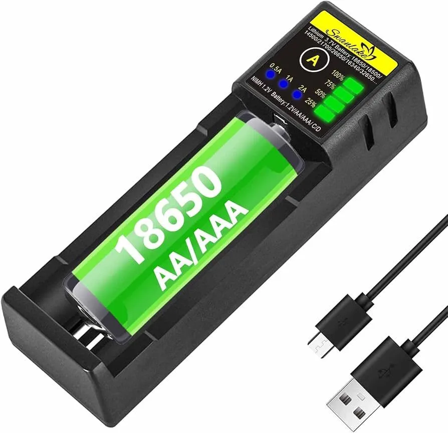 Premium Dual Slot 18650 Lithium Battery Charger