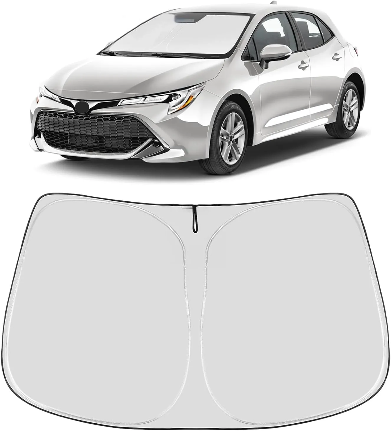 Proadsy 2025 Upgrade Front Windshield Sunshade Foldable Sun Shade Protector Custom Fit 2019-2024 2025 Toyota Corolla SE XSE L LE XLE Hybrid Sedan Accessories
