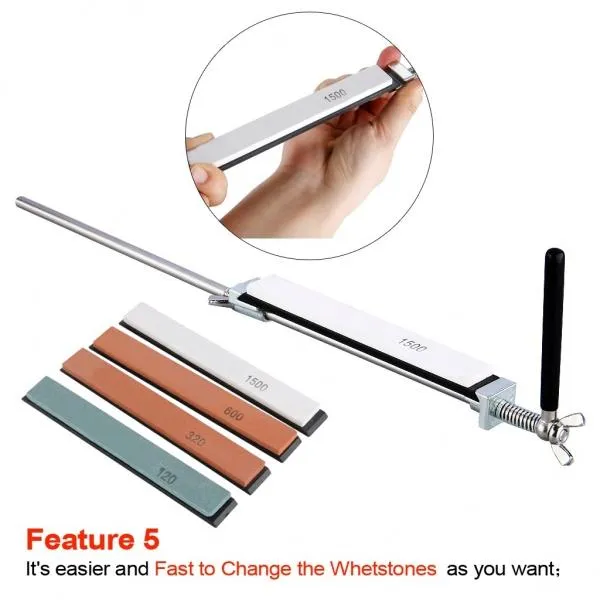 Profession Kitchen Sharpener Tool Fix-angle With 4 Stones