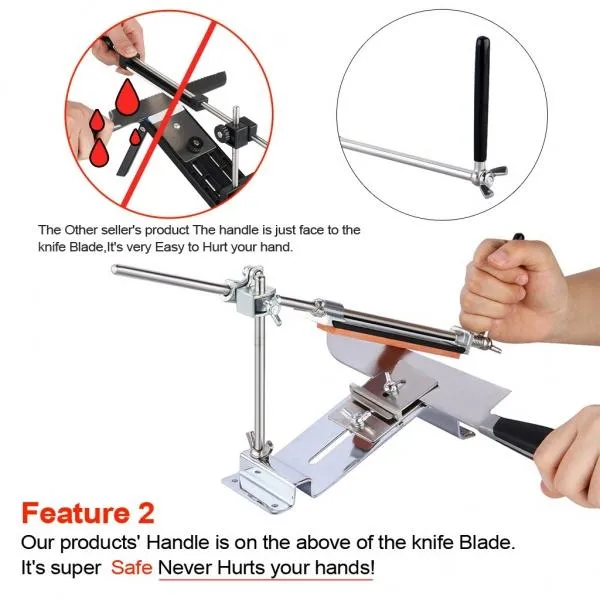 Profession Kitchen Sharpener Tool Fix-angle With 4 Stones