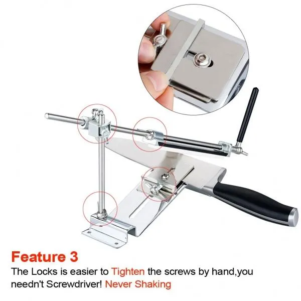 Profession Kitchen Sharpener Tool Fix-angle With 4 Stones