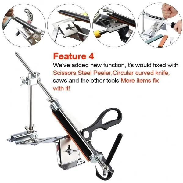 Profession Kitchen Sharpener Tool Fix-angle With 4 Stones