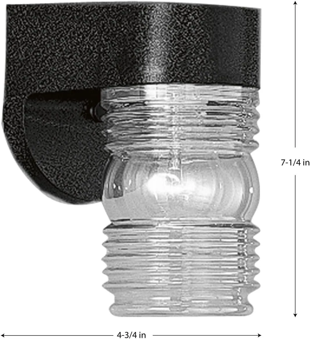 Progress Lighting P5612-31 Polycarbonate Outdoor, 4-3/4-Inch Width x 7-1/4-Inch Height, Black