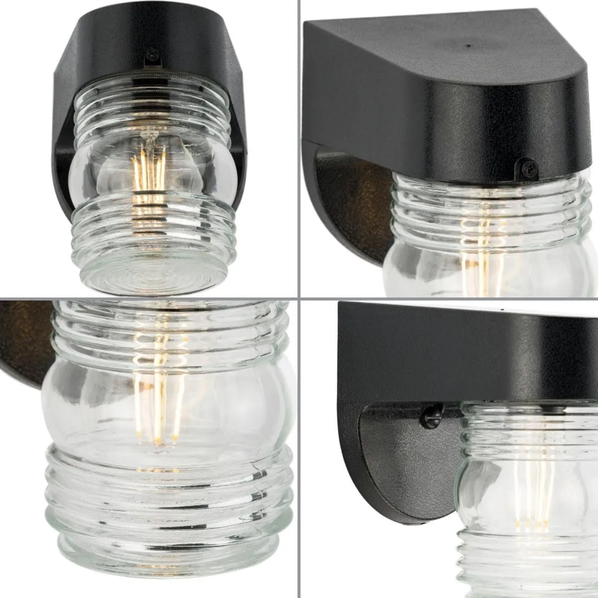 Progress Lighting P5612-31 Polycarbonate Outdoor, 4-3/4-Inch Width x 7-1/4-Inch Height, Black