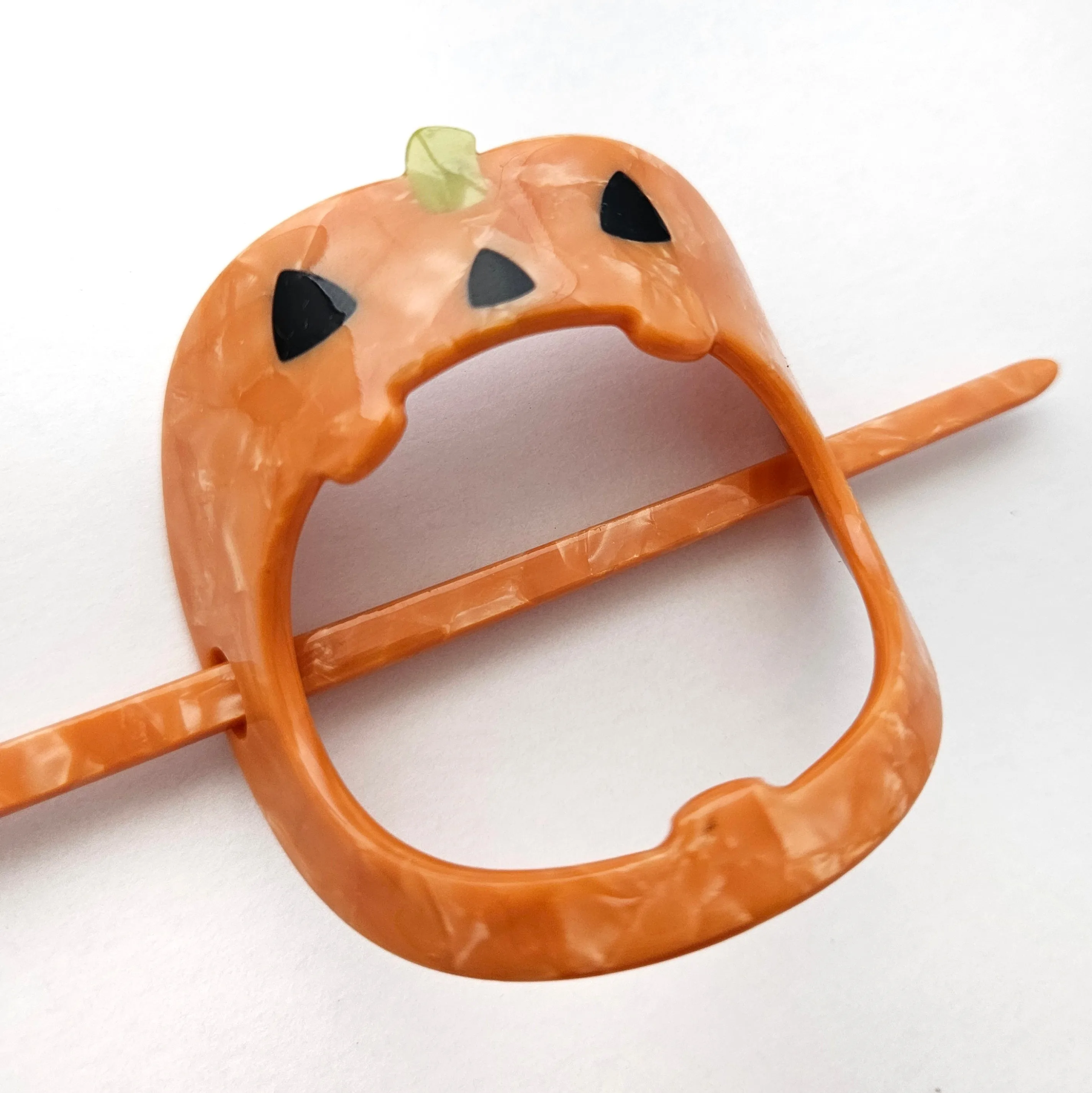 Pumpkin oval hair stick hair clip
