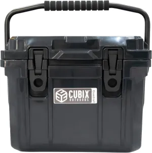 QuadraX 10QT Rotomolded Personal Cooler - Insulated Portable Hard Cooler Chest, 3 Day Cold Retention, Ideal Ice & Lunch Box for Outdoor Activities, 2 Built-in Cup Holders