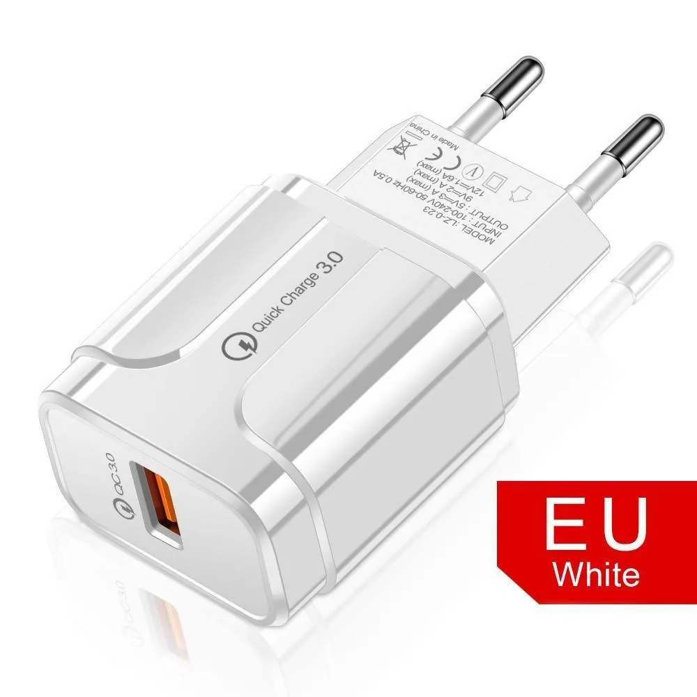 Quick Charge 3.0 USB Charger QC 3.0 Fast Charging  Plug Adapter Wall Mobile Phone Chargers