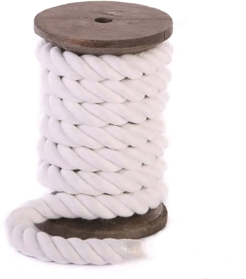 Ravenox Twisted Polyester Rope | (White)(3/8-in x 100-ft)| Made in The USA | for All Your Commercial Lifting, Pulling, Rigging, Towing, Securing, Tie-Down Needs | Low Stretch, Chemical Resistant