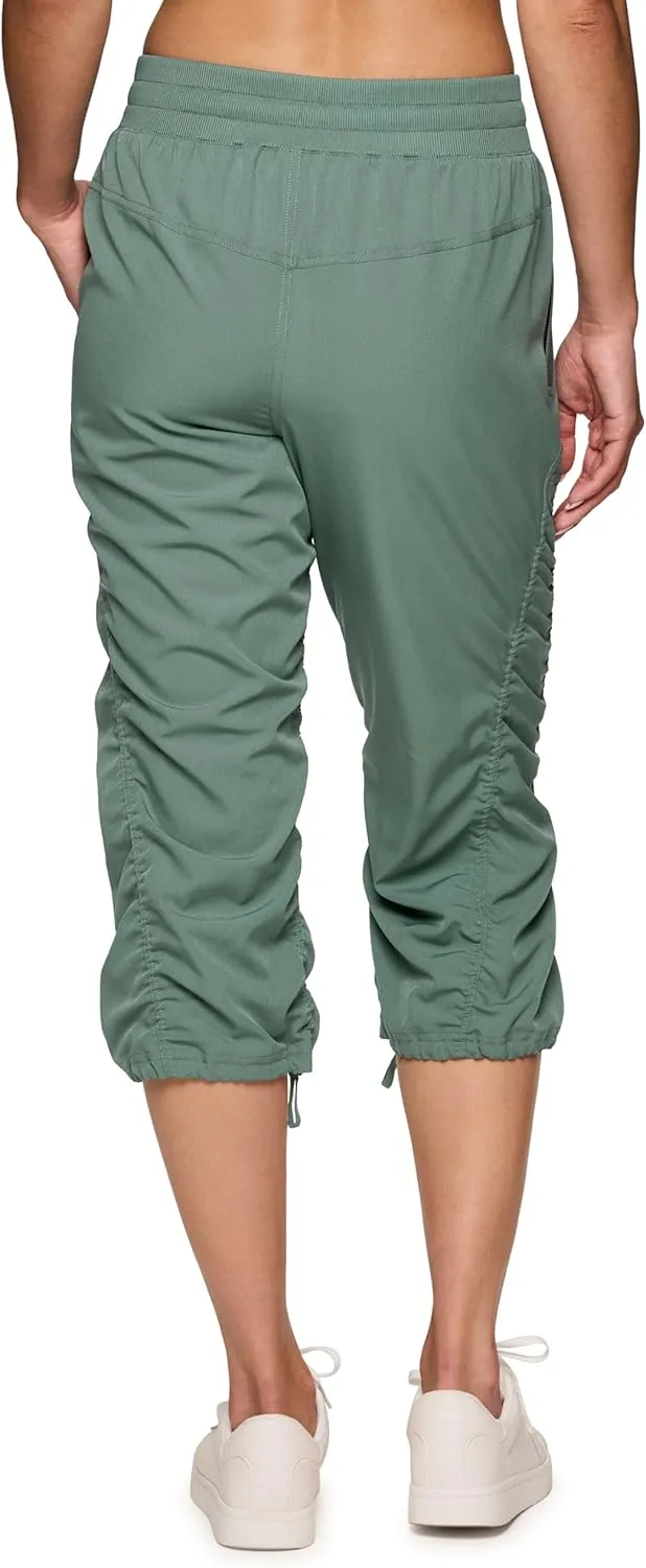 RBX Active Capri Pants for Women Joggers Stretch Lightweight Women’s Casual Pant Capri with Drawstring