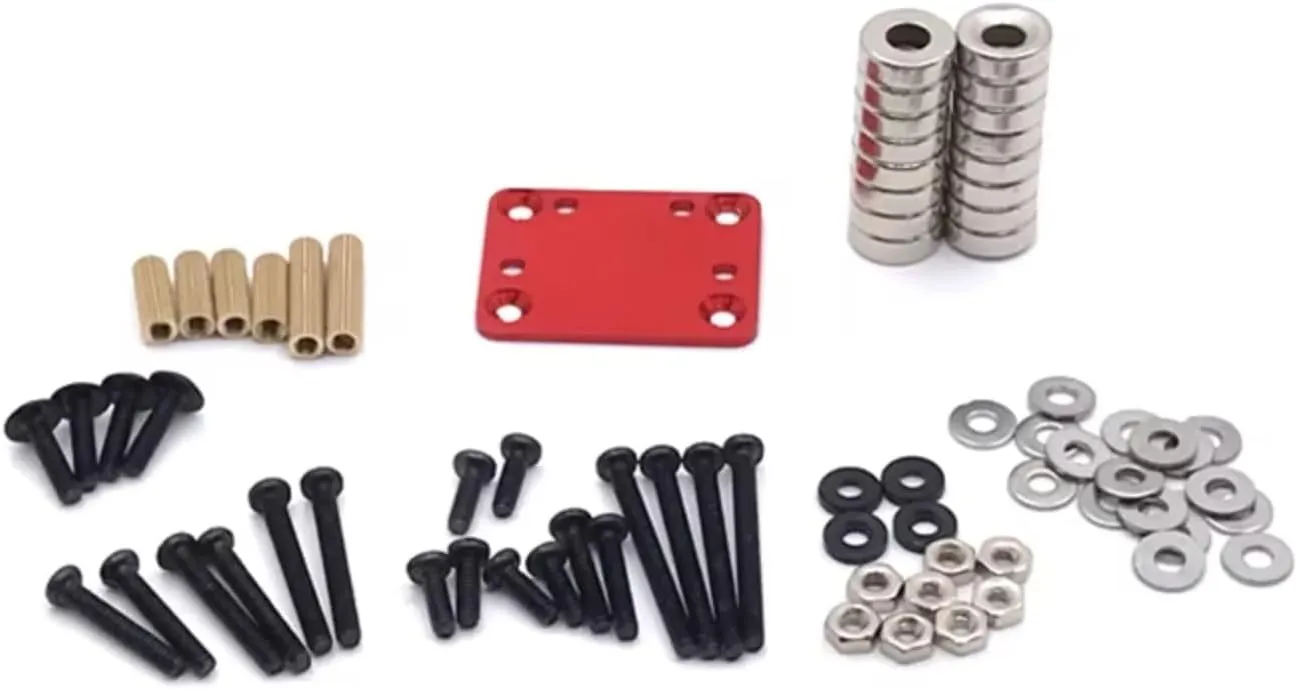 RC Car DIY Parts for WLtoys for Kyosho 284131 K969 K979 K989 K999 P929 P939 RC01 for Mini-Q for Mini-Z Upgrade Housing Modification Adjustment RC Car Parts(Red)