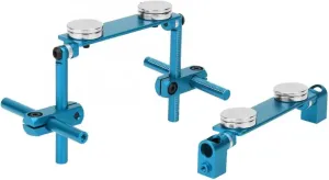 RC Car Upgrade Parts for HSP 1/10 RC Racing Car Spare Parts Model Toy Body Post Mount Kit RC Aluminum Magnetic Body Shell Mount Kit Modified Parts(Blue)