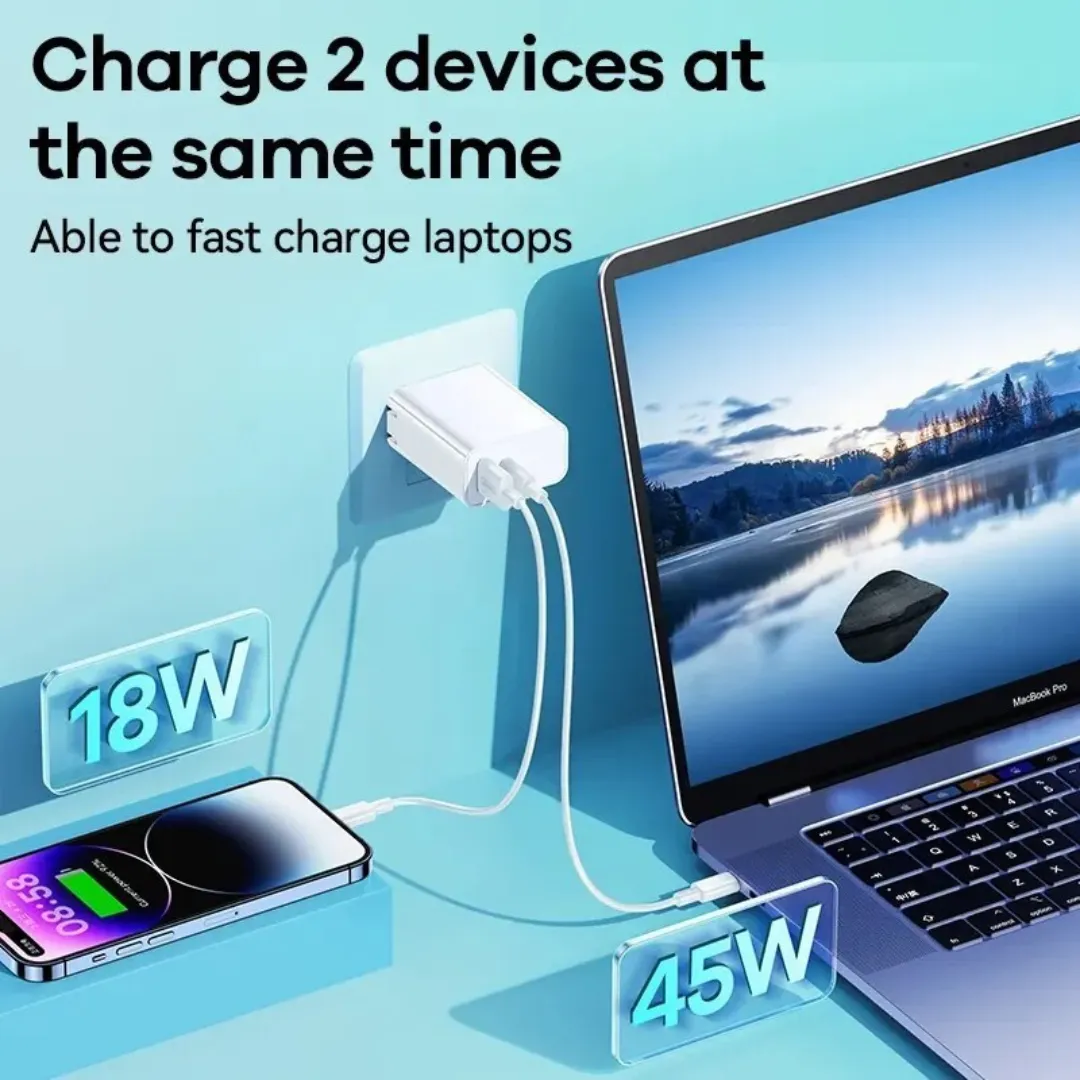 REMAX RP-U125 KIDDY SERIES 65W A C FAST CHARGER(US) (209447)