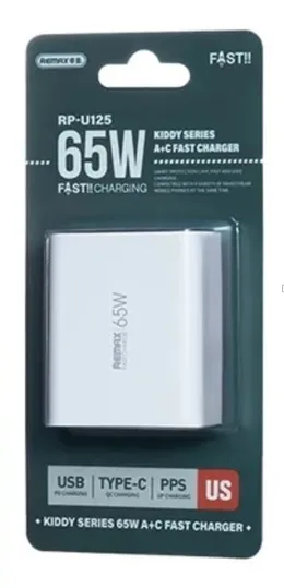 REMAX RP-U125 KIDDY SERIES 65W A C FAST CHARGER(US) (209447)