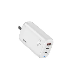 REMAX RP-U55 LIGIL SERIES 65W PD QC GAN MULTI COMPATIBLE FAST CHARGER ONLY (1USB/2 TYPE-C), GAN Charger, PD QC Charger