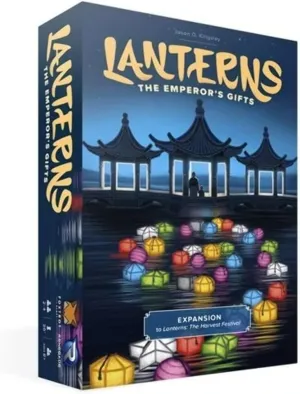 Renegade Game Studios Lanterns: The Emperor's Gifts 2-4 players ages 8 and up plays in 35 Minutes Lanterns the harvest Festival core game is required to play