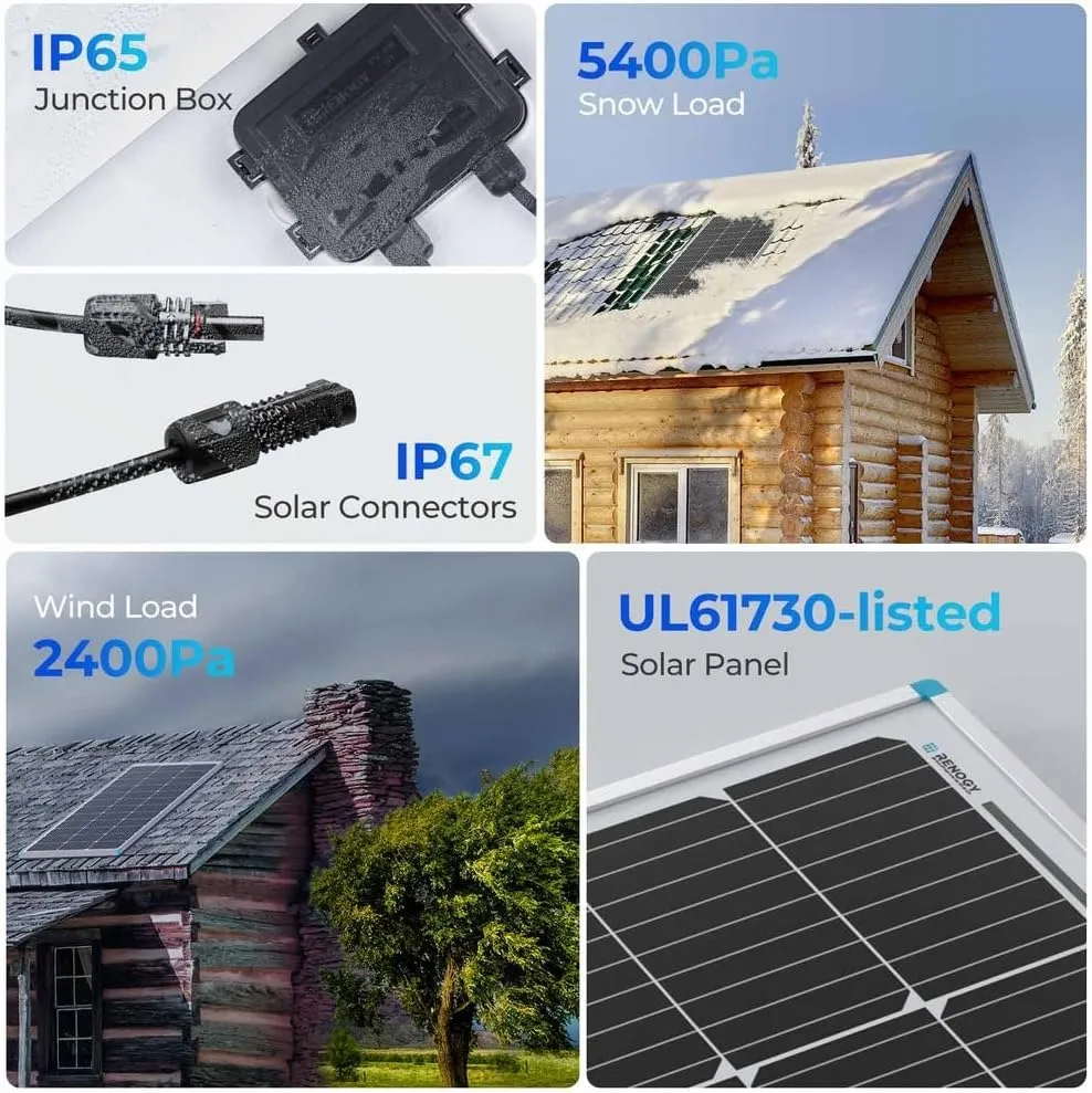 Renogy 100W 12V Solar Panel Starter Kit, 100 Watt Monocrystalline Solar Panel, 30A LCD PWM Charger Controller, Adaptor Kit, Tray Cables, Z Brackets for RV, Camper, and Other Off Grid Applications