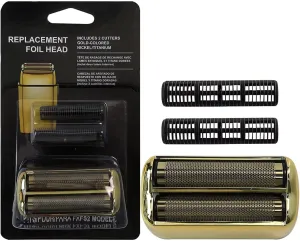 Replacement Foil and Cutter for Barberology Electric Shaver, Double Foil Shaver Replacement Head, Replacement Head for PRO Barberology FXFS2 Electric Razors(Gold)