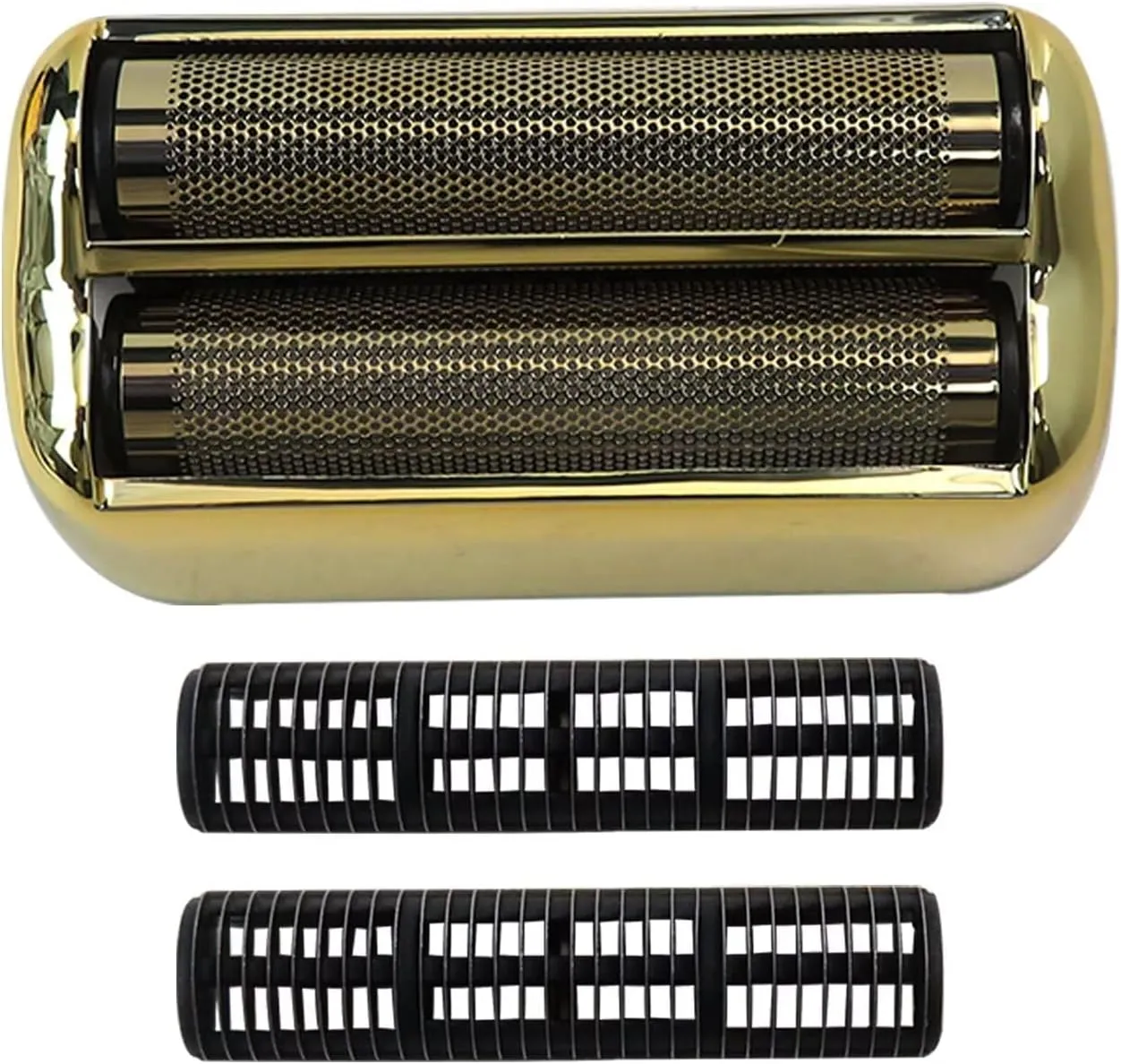 Replacement Foil and Cutter for Barberology Electric Shaver, Double Foil Shaver Replacement Head, Replacement Head for PRO Barberology FXFS2 Electric Razors(Gold)