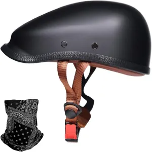 Retro Motorcycle Half Shell Helmets Brain-Cap Half Open Helmet Scooter Locomotive Horse Riding Half Helmet Unisex DOT Certification