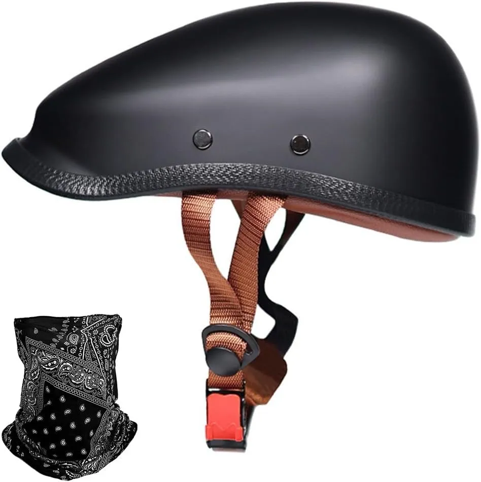 Retro Motorcycle Half Shell Helmets Brain-Cap Half Open Helmet Scooter Locomotive Horse Riding Half Helmet Unisex DOT Certification