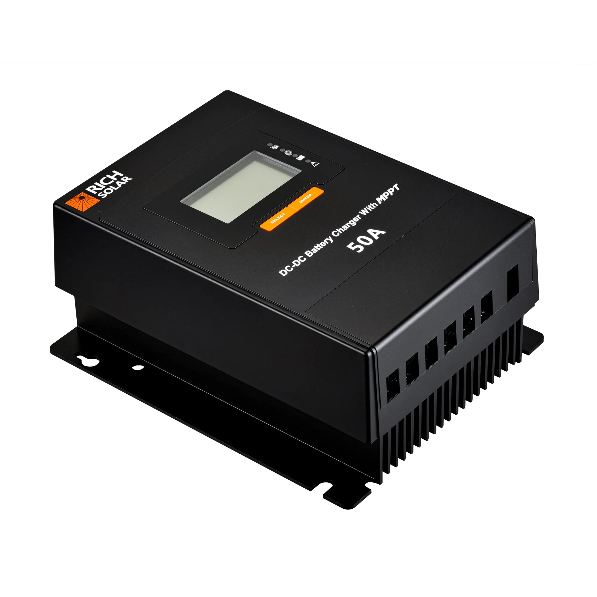 Rich Solar 50 Amp DC to DC Lithium Battery Alternator Charger with MPPT - Fast Charging, Efficient, and Durable for Off-Grid RVs, Boats, and More