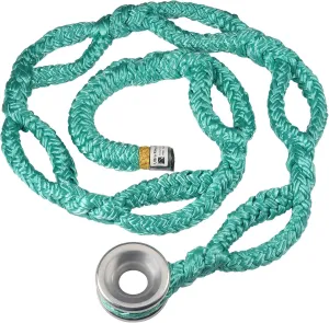 Rigging Ring Sling Rope 40203, 3/4" x 6’ Arborist Rope with #3 Aluminum Ring, 7-Pocket Adjustment Climbing Slings, 14600 lbs MBS