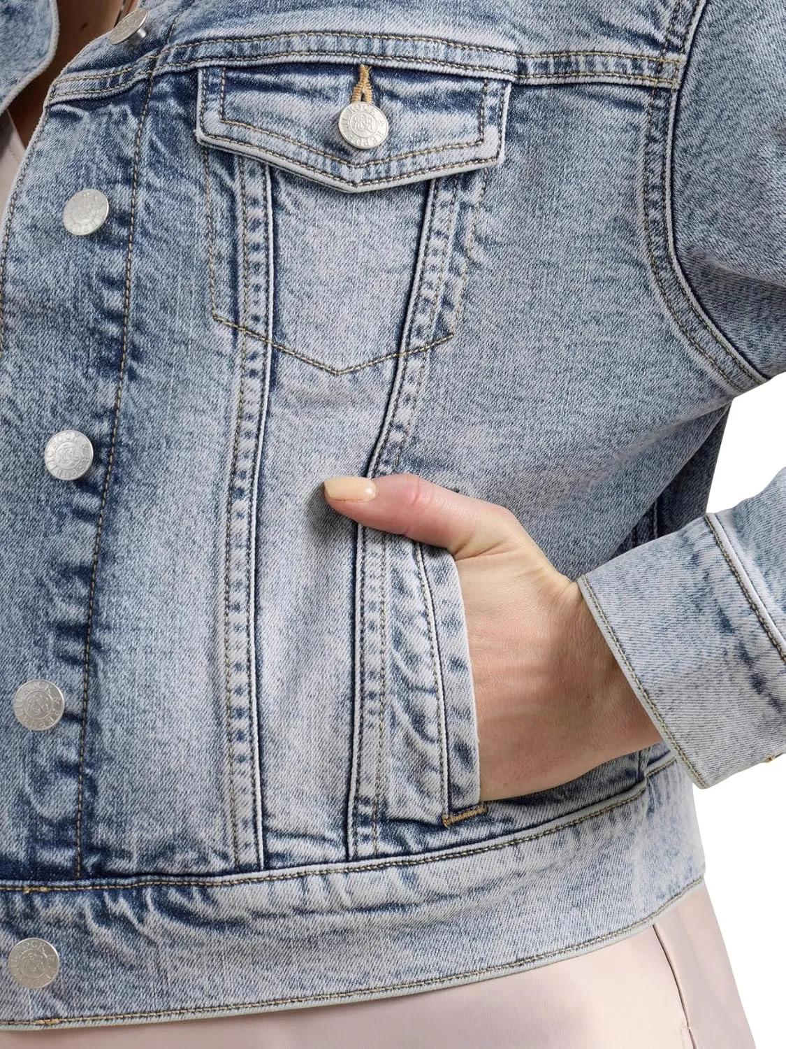 Rock & Republic Women's Aria Boxy Crop Denim Jacket
