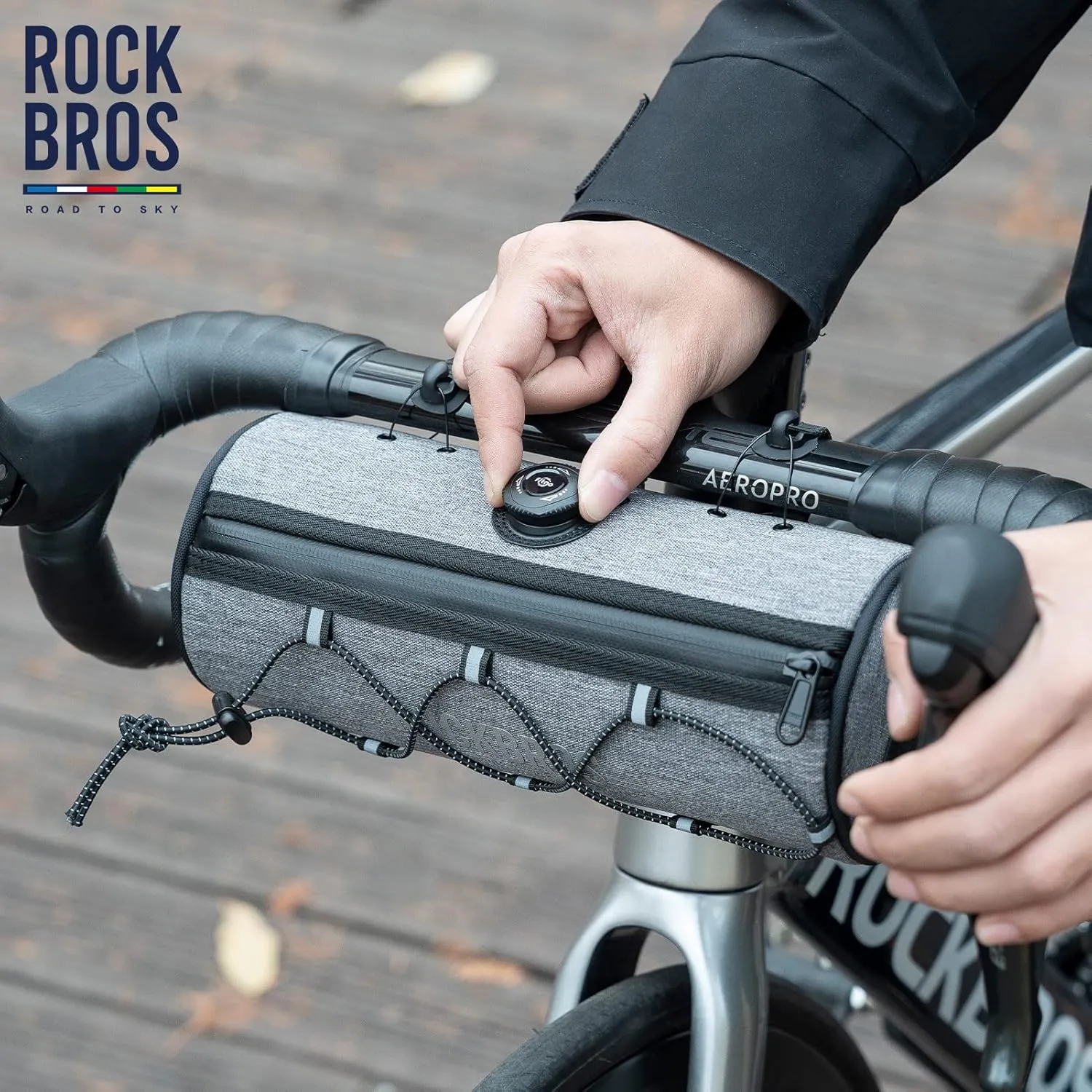 ROCKBROS ROAD TO SKY Bike Handlebar Bag Bicycle Front Bag Bag Storage Bag Lightweight & Sturdy Bicycle Handlebar bag for Road Mountain Bike 2L