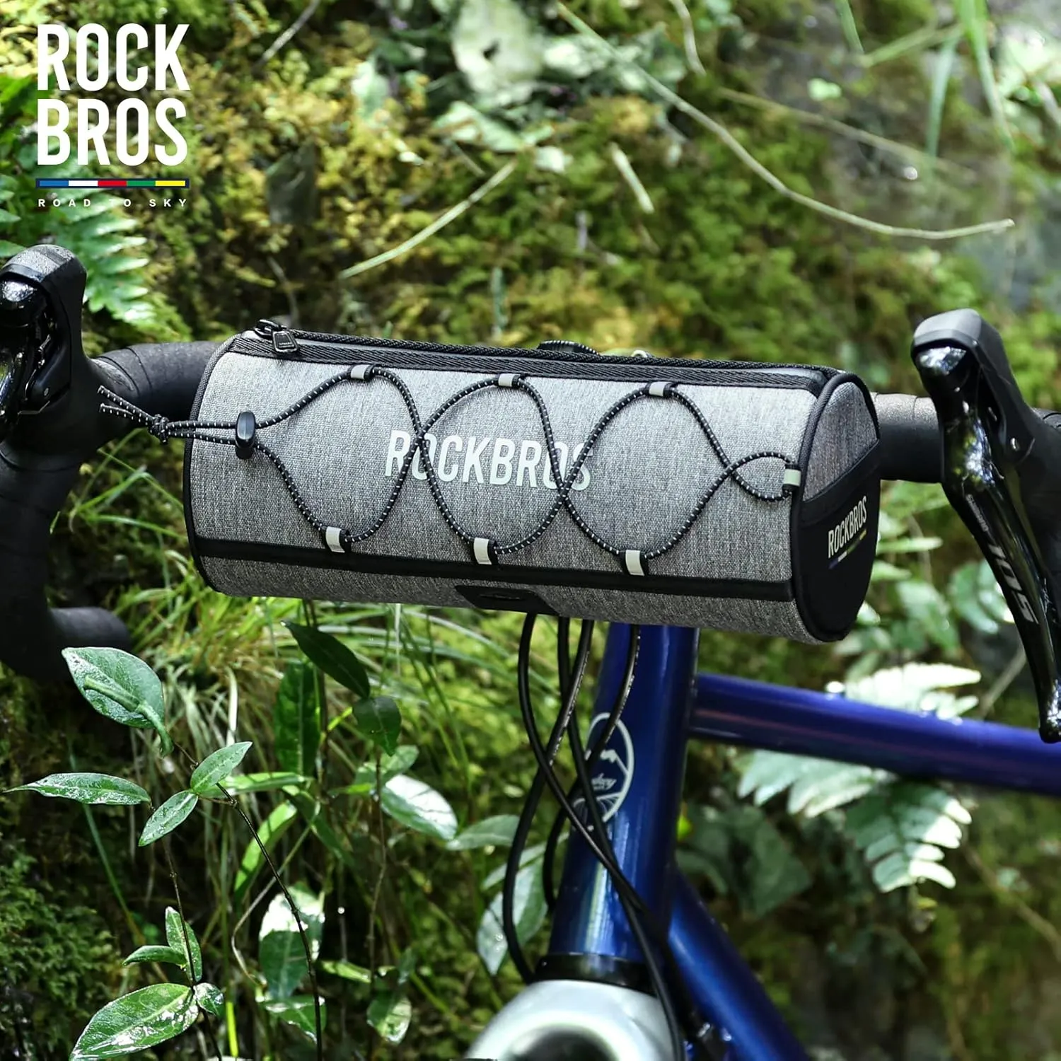 ROCKBROS ROAD TO SKY Bike Handlebar Bag Bicycle Front Bag Bag Storage Bag Lightweight & Sturdy Bicycle Handlebar bag for Road Mountain Bike 2L