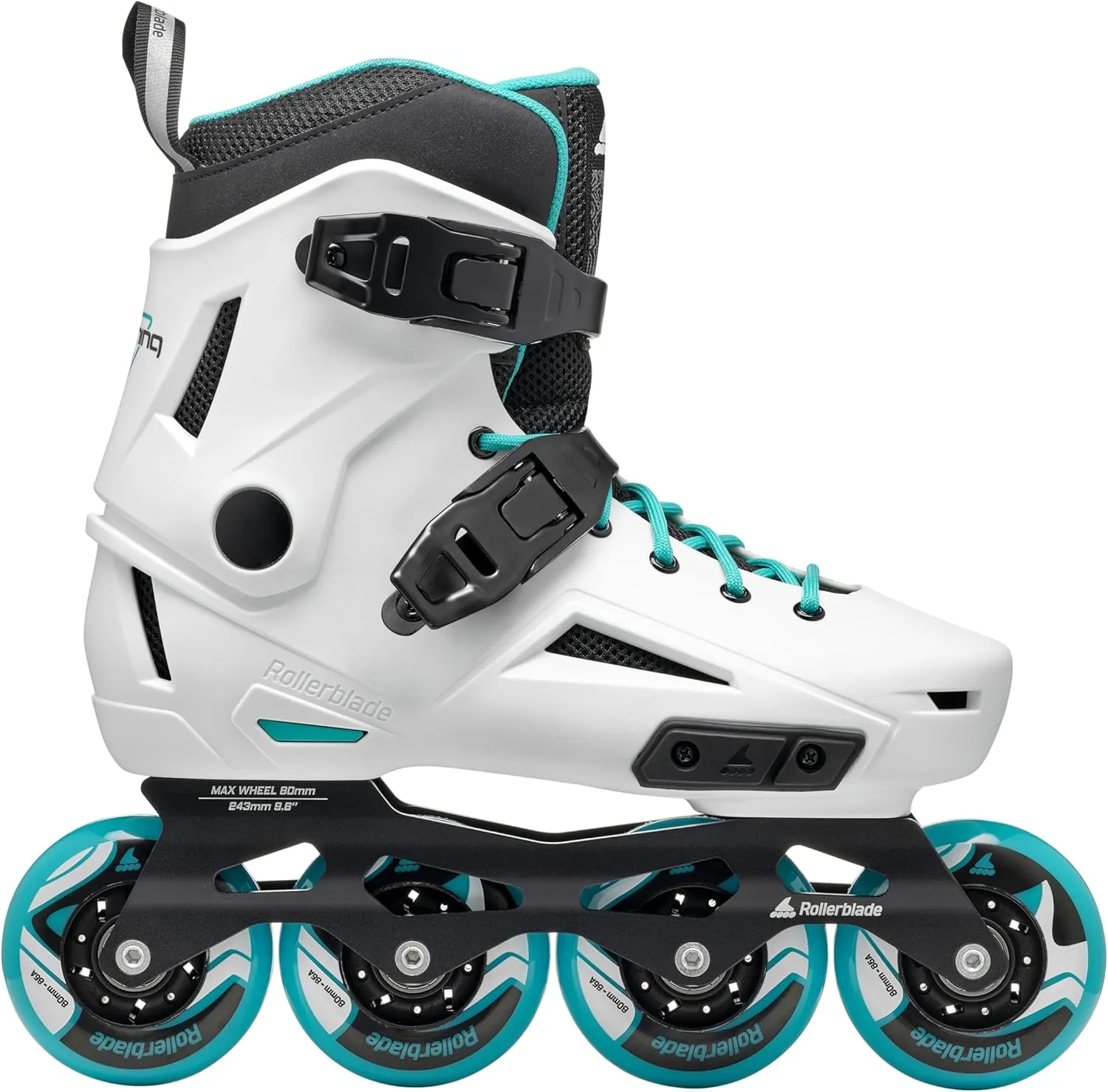 Rollerblade Lightning Women's Urban Inline Skate, White and Aqua