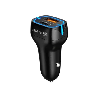 Ronin 20W Dual-Port QC & PD Fast Car Charger R-345