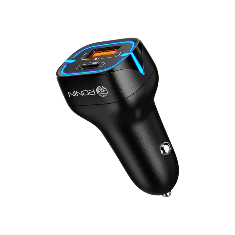 Ronin 20W Dual-Port QC & PD Fast Car Charger R-345