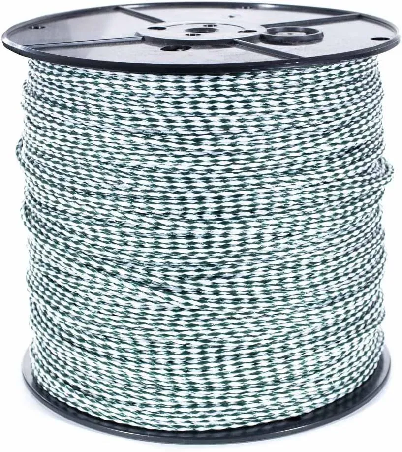 Rope & Cord – Hollow Braid Polypropylene All-Purpose Lightweight Rope – Hunter Green/White| Diameter: 1/4" |1000 Feet (Spool)