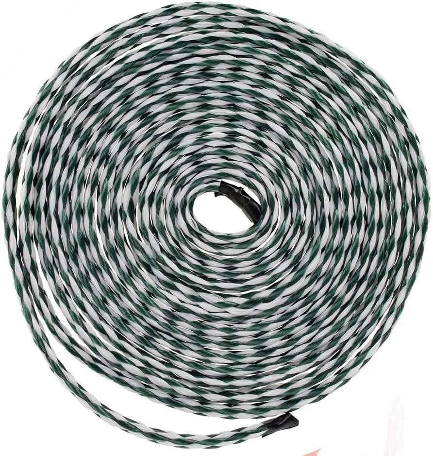 Rope & Cord – Hollow Braid Polypropylene All-Purpose Lightweight Rope – Hunter Green/White| Diameter: 1/4" |1000 Feet (Spool)