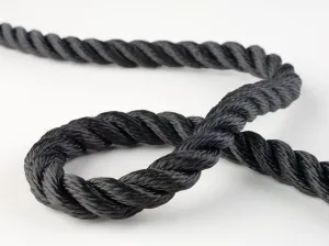 Rope Rope Black Twisted 3 strand (5 sizes) polyester
