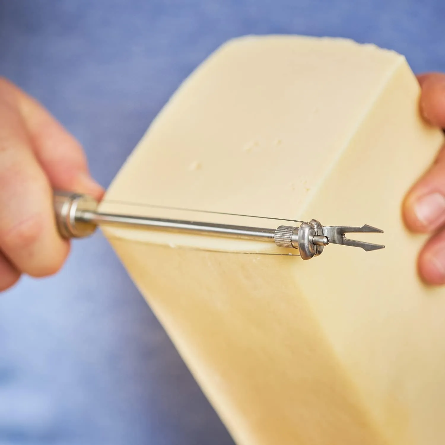 Rösle 12723 Stainless Steel Wire Cheese Slicer with Prongs for Cheese Cutting, 9.8-inch, Silver